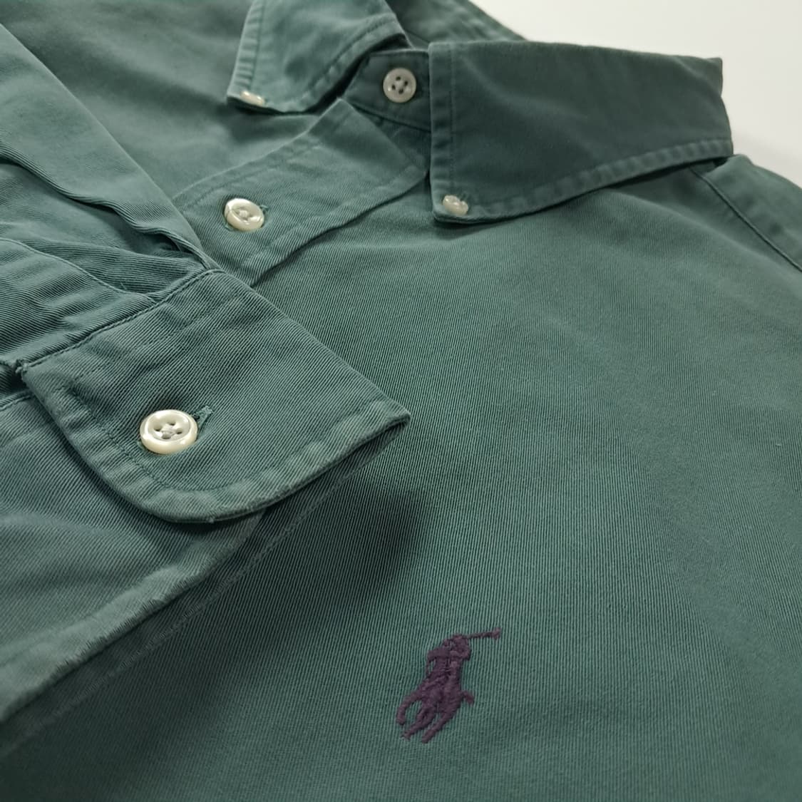 CJ286 2XL 폴로 빅사이즈90s 세이지그린 셔츠 남방 상품이미지4