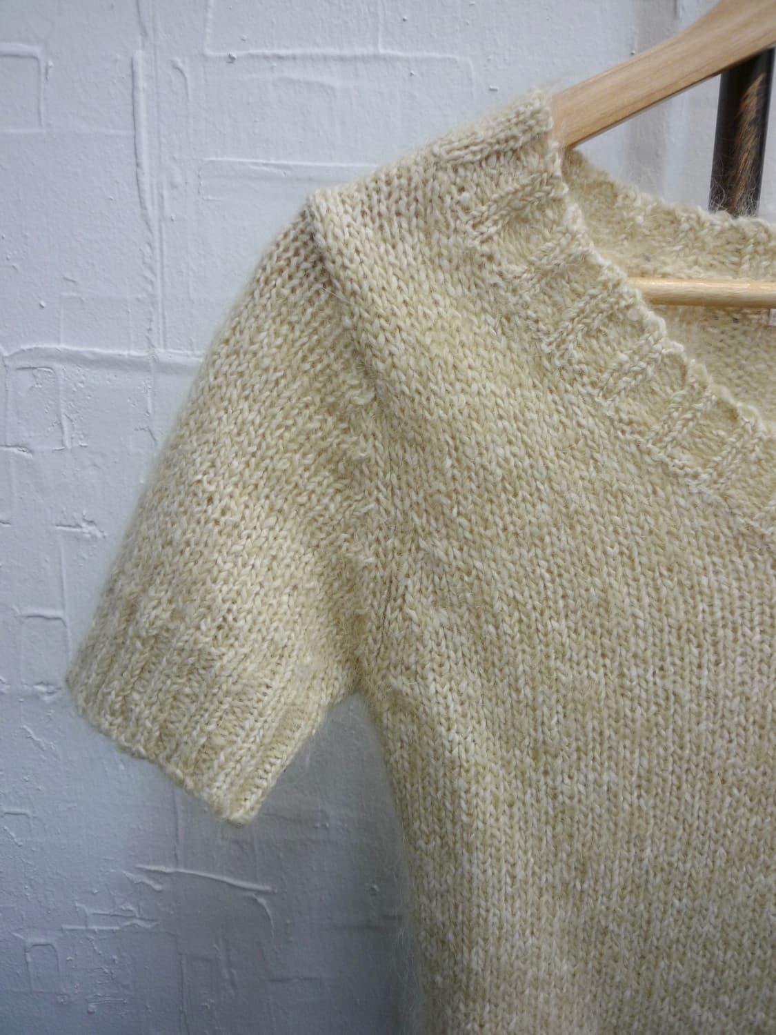 ivory v-neck knit top 상품이미지5
