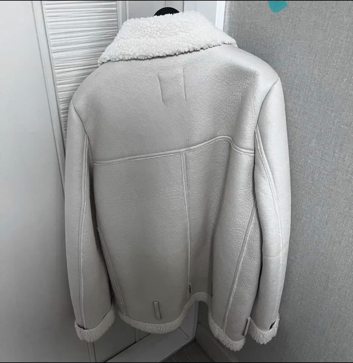 자라 더블 페이스드 아이보리 무스탕 상품이미지5