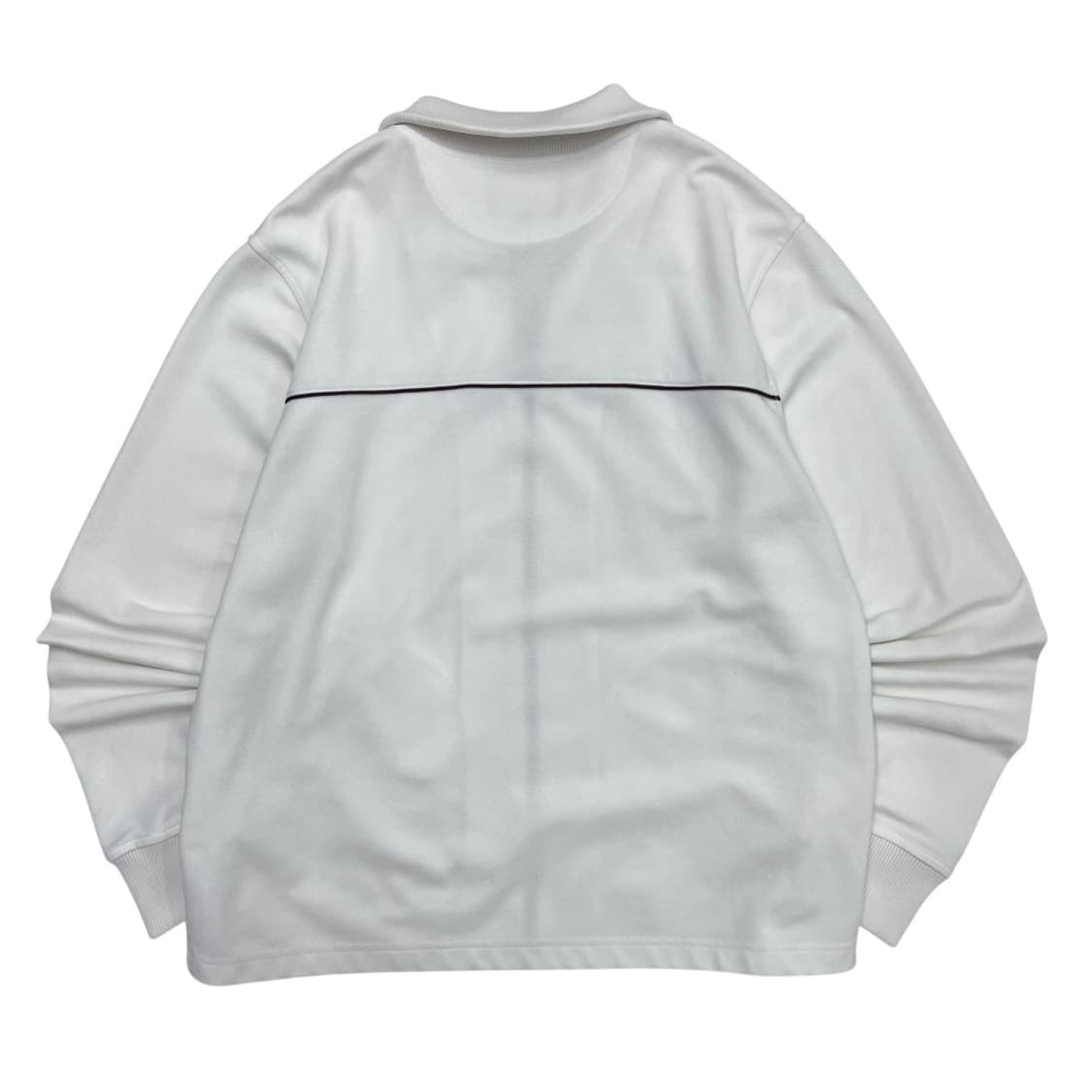 스투시 버건디 라인 화이트 집업 L 상품이미지3