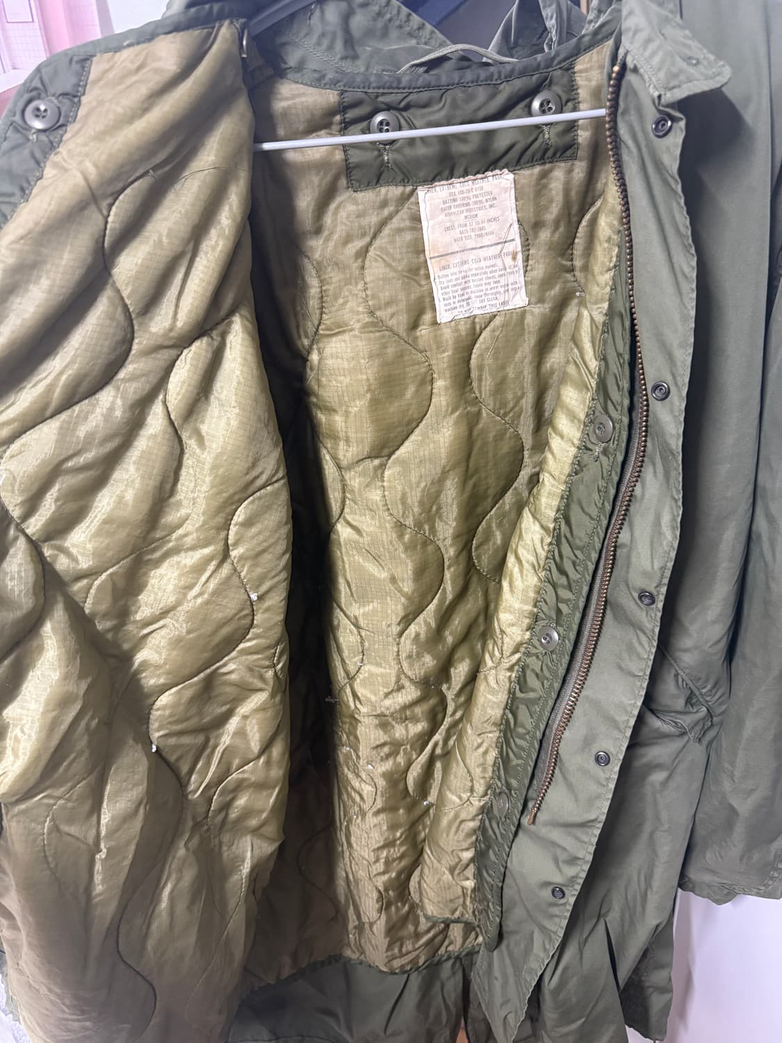 70-80s 미군 M-65 오리지널 피쉬테일 파카 M사이즈 팔아요  상품이미지5