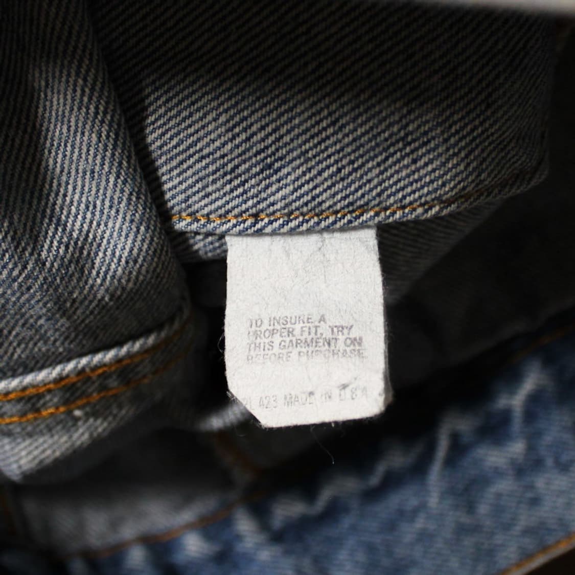 80s Levi’s 리바이스 70506 USA 데님 트러커 자켓 L032 상품이미지6