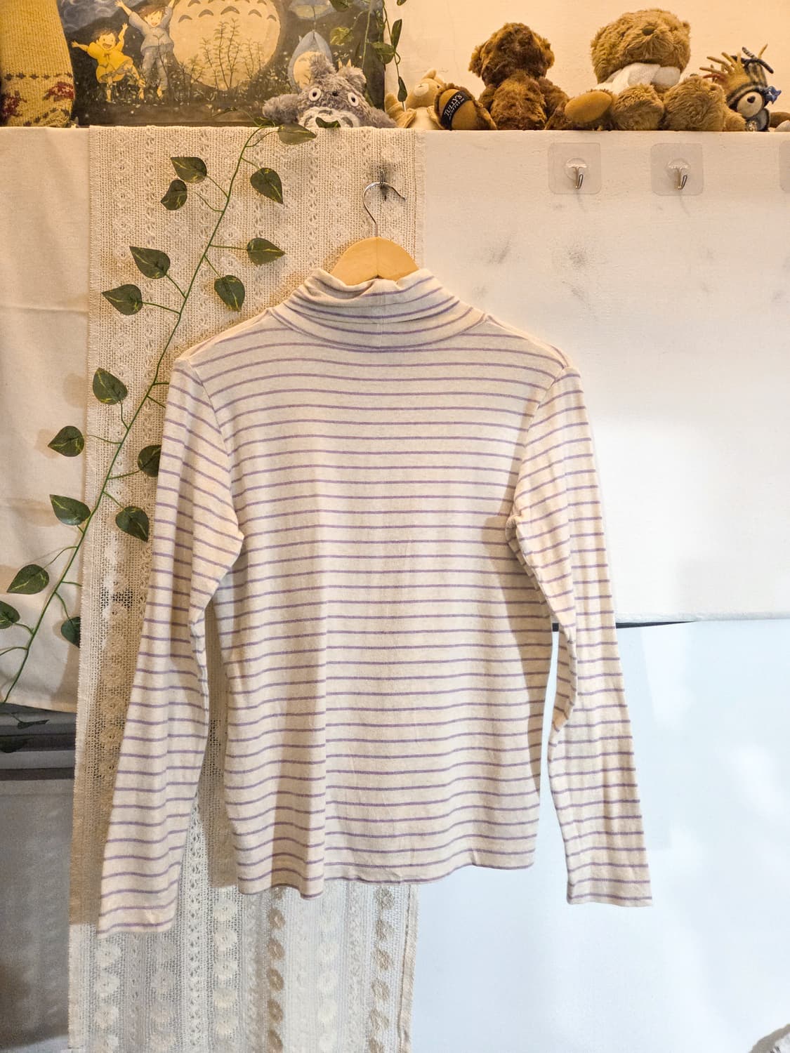 sm2 연보라 스트라이프 목폴라 슬리브 상품이미지4