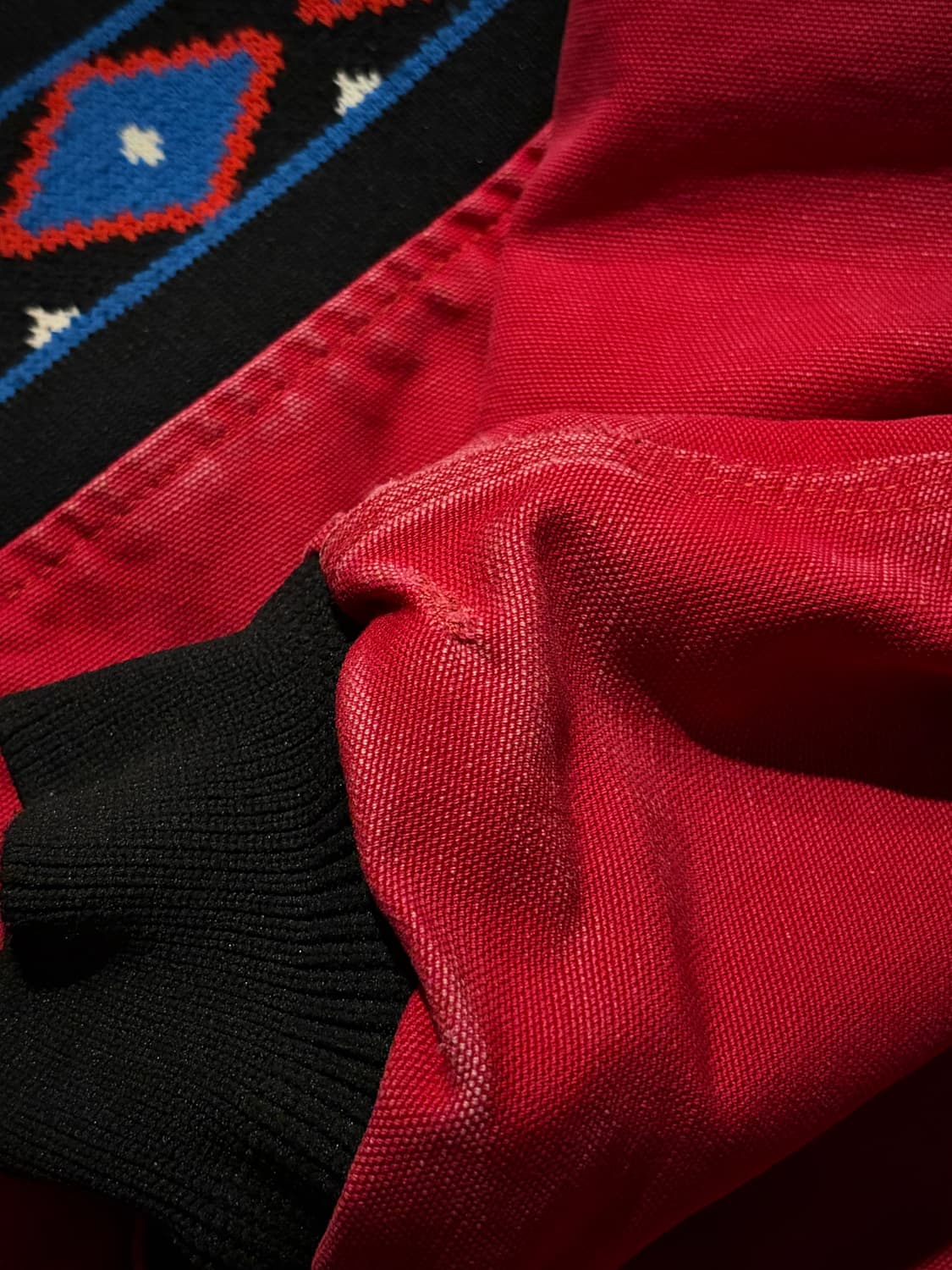 90s 칼하트 아즈텍 봄버 JR030 RED M USA🇺🇸 상품이미지7