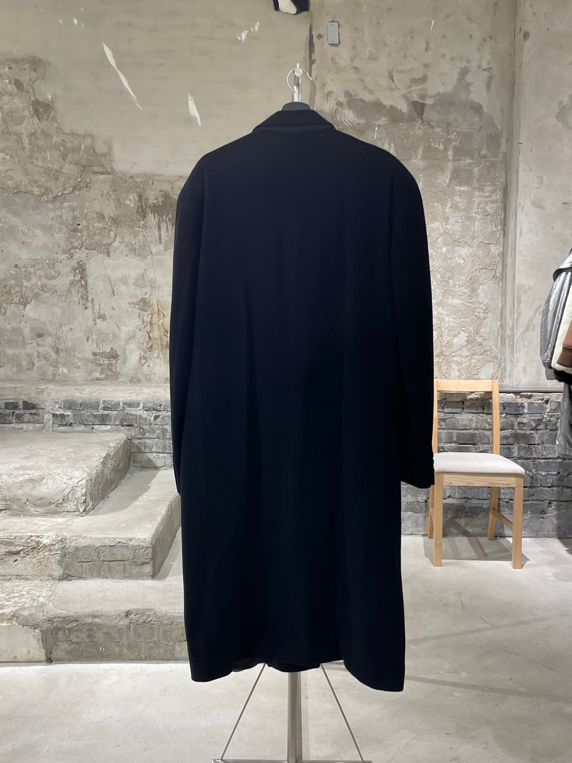 베르수스 블랙 클래시크 울 코트 상품이미지6