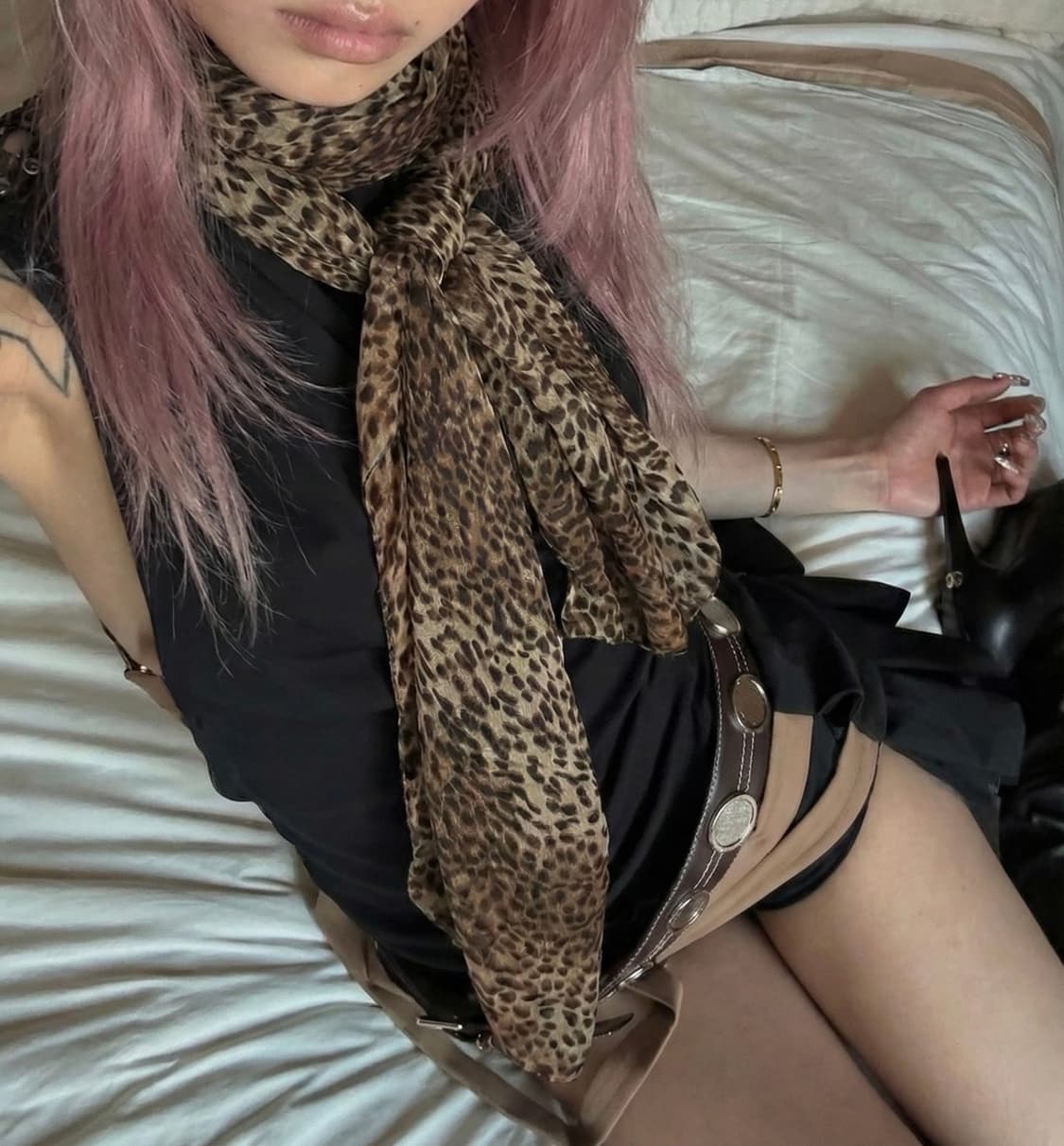 호피 쉬어 스카프 상품이미지1