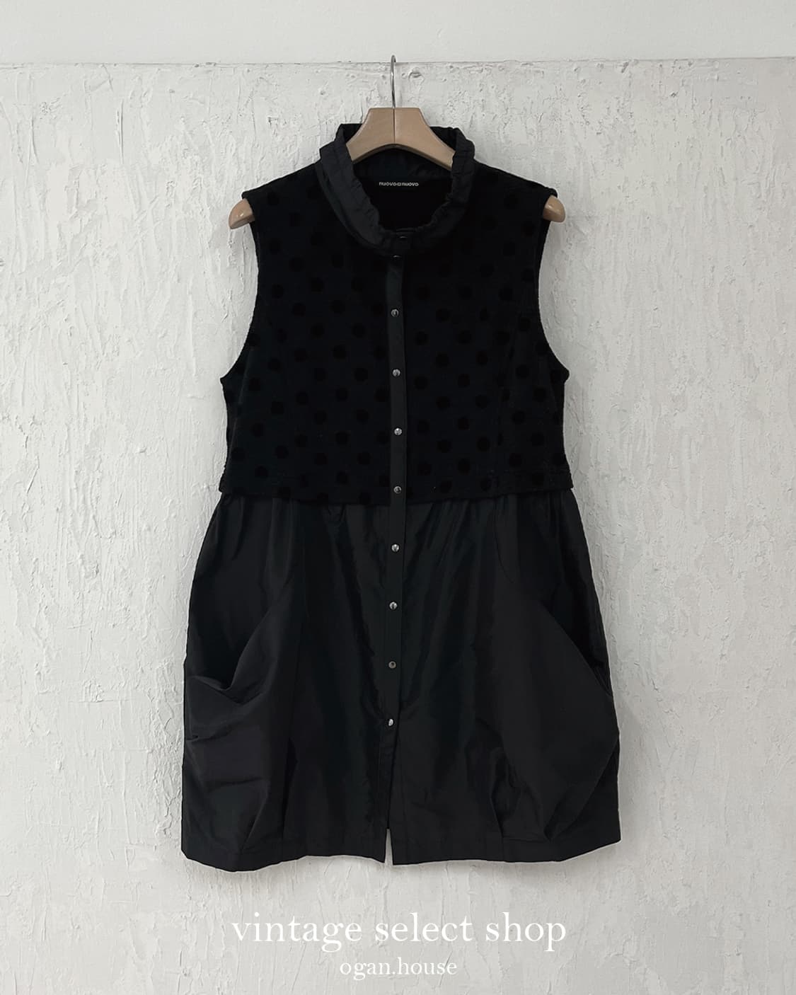 vintage dot frill layered top 상품이미지6