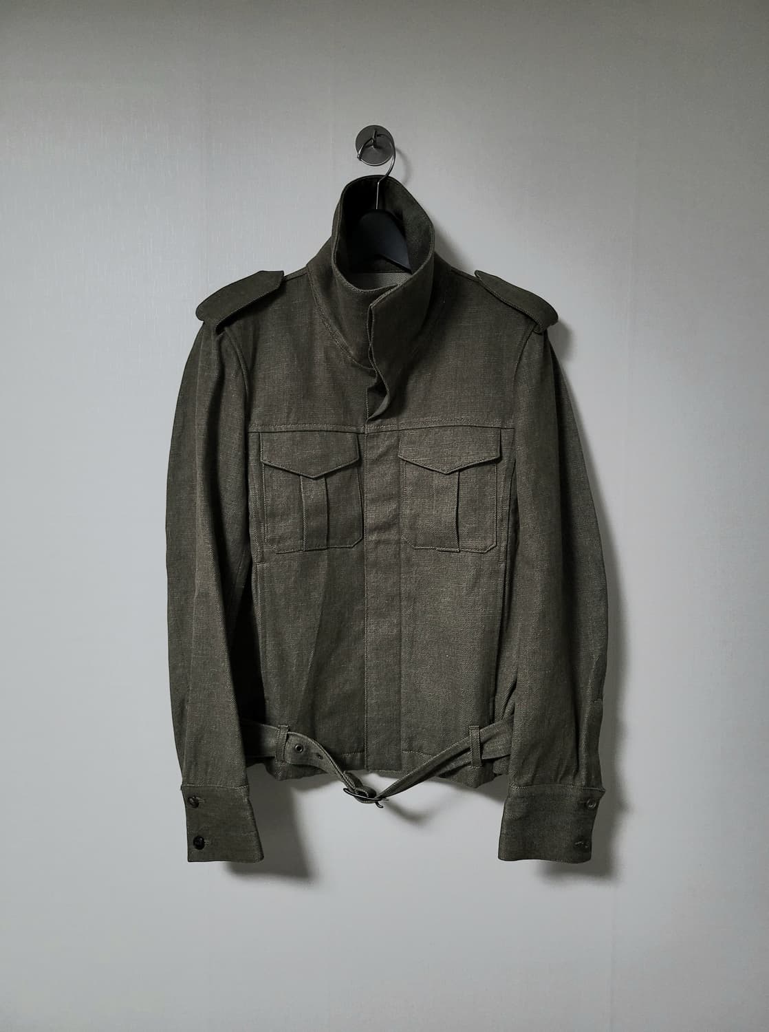 Attachment 배틀드레스 하이넥 견장 자켓 상품이미지1