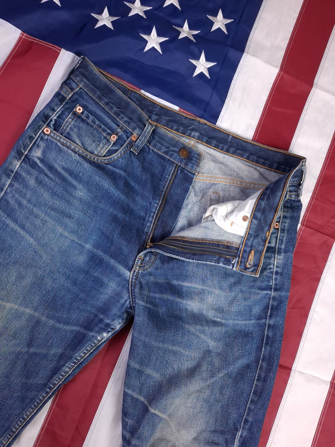 오리지날 90's 국내산 리바이스 517 부츠컷 데님진 상품이미지7