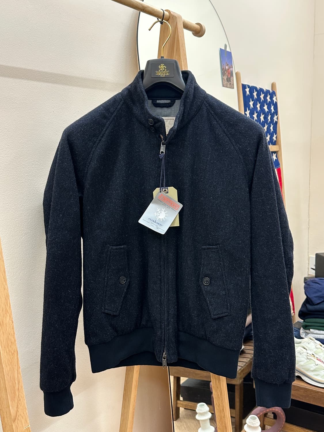 [새제품] 바라쿠타 G9 클래식 해링턴 울 자켓 네이비 44사이즈 상품이미지1