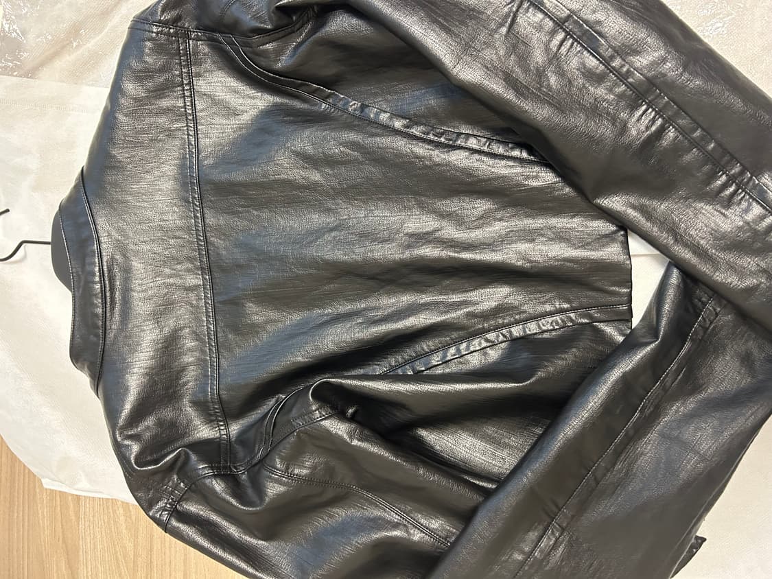 트리밍버드 v shape 레더 바이커자켓 상품이미지7