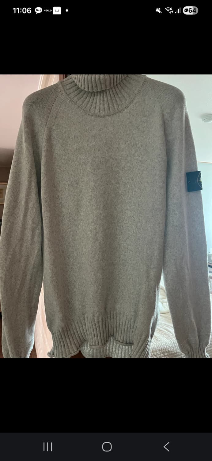 스톤아일랜드 터틀넥 니트. 화이트 L 상품이미지2