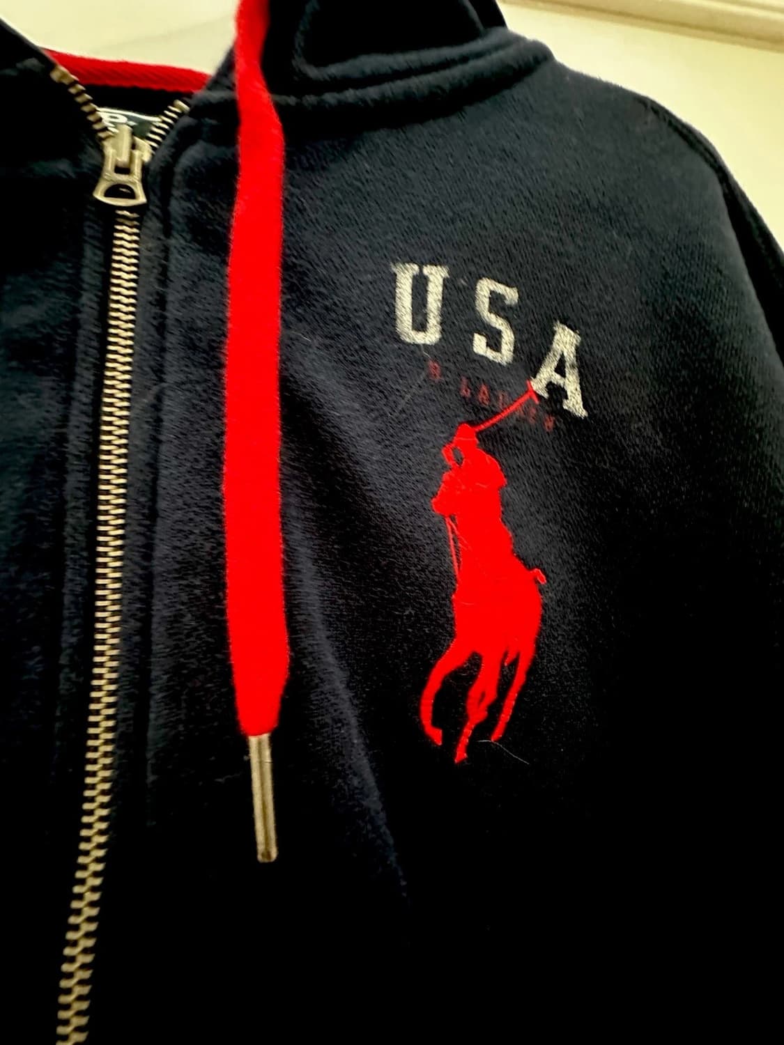 폴로 랄프로렌 빅포니 USA 성조기 후드 집업 상품이미지2