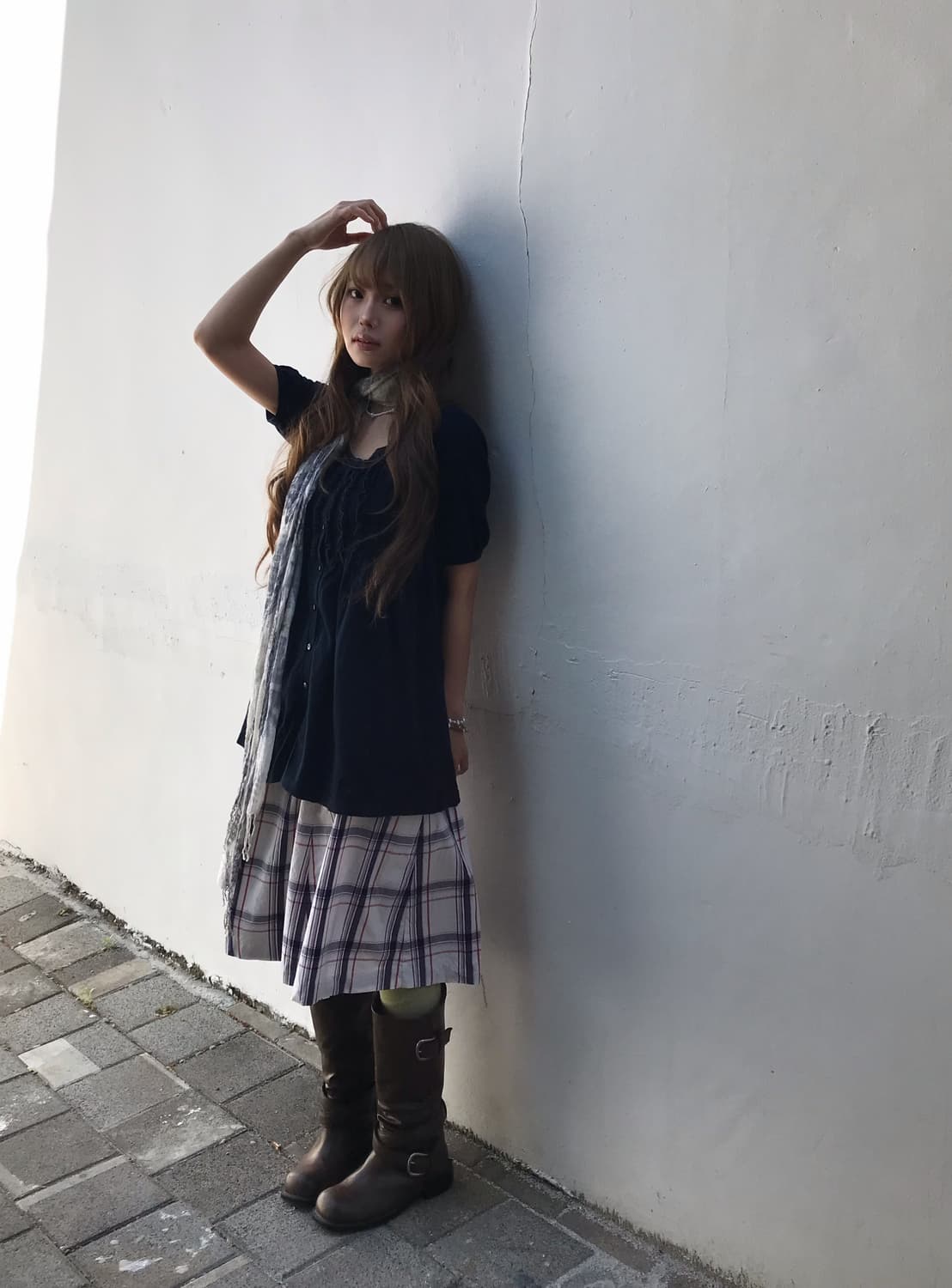 버버리 네이비 퍼프 블라우스 모리걸 니혼진 코디세트 상품이미지3
