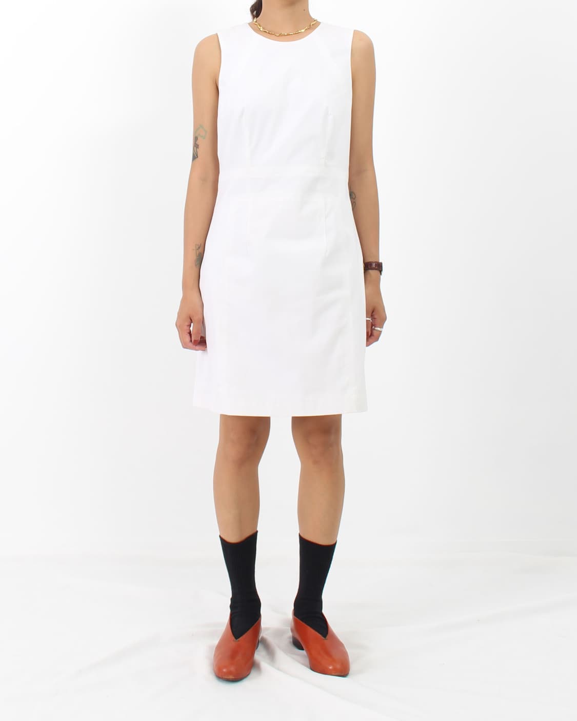 띠어리 Theory 띠어리 화이트 나시 미디 원피스 상품이미지8