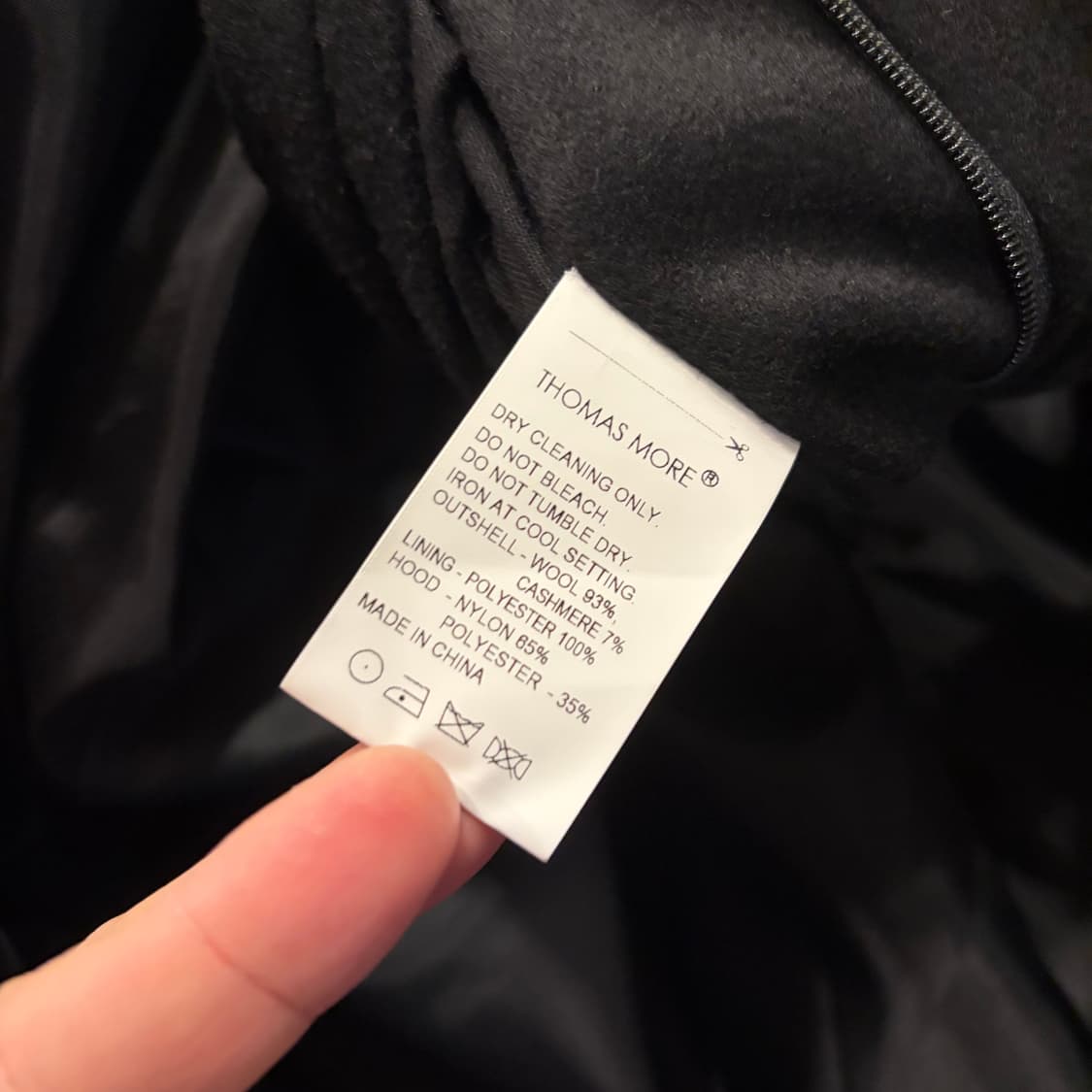 [XS] 토마스모어 베트윙 블랙 코트 B910 상품이미지5