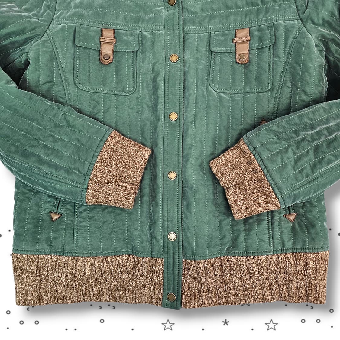 95 GAFFY 빈티지 그린 퀼팅 자켓 상품이미지3