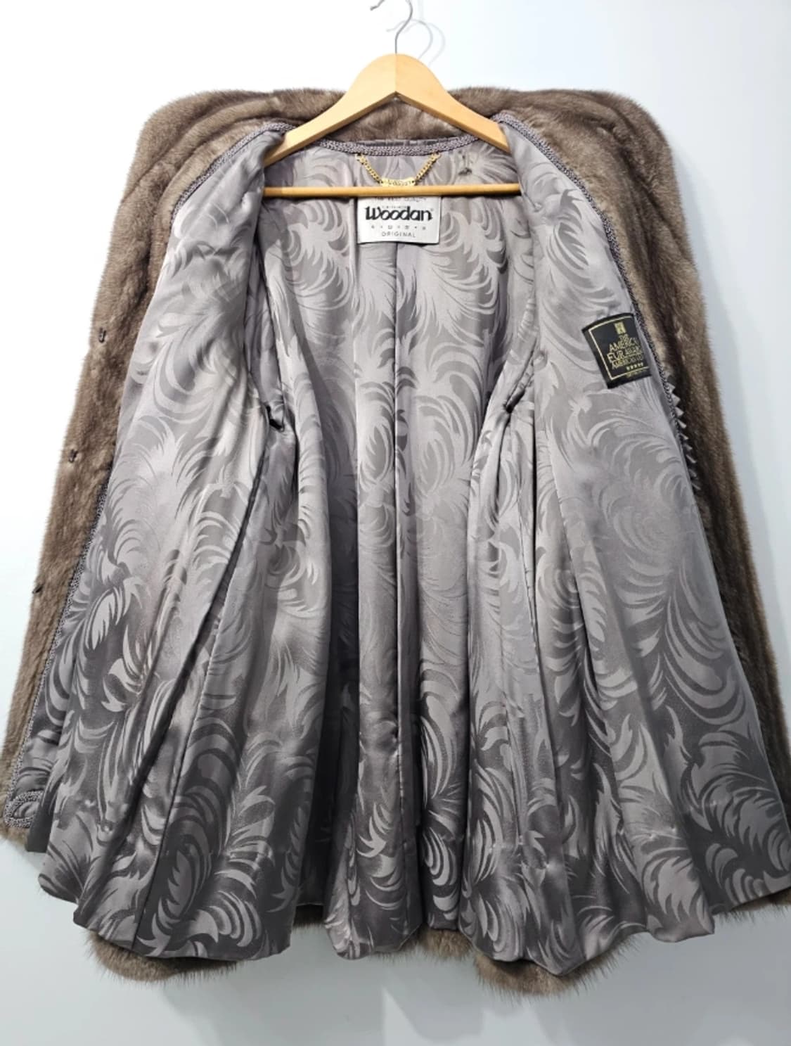 우단 밍크 퍼 코트 그레이 브라운 ~88 상품이미지5