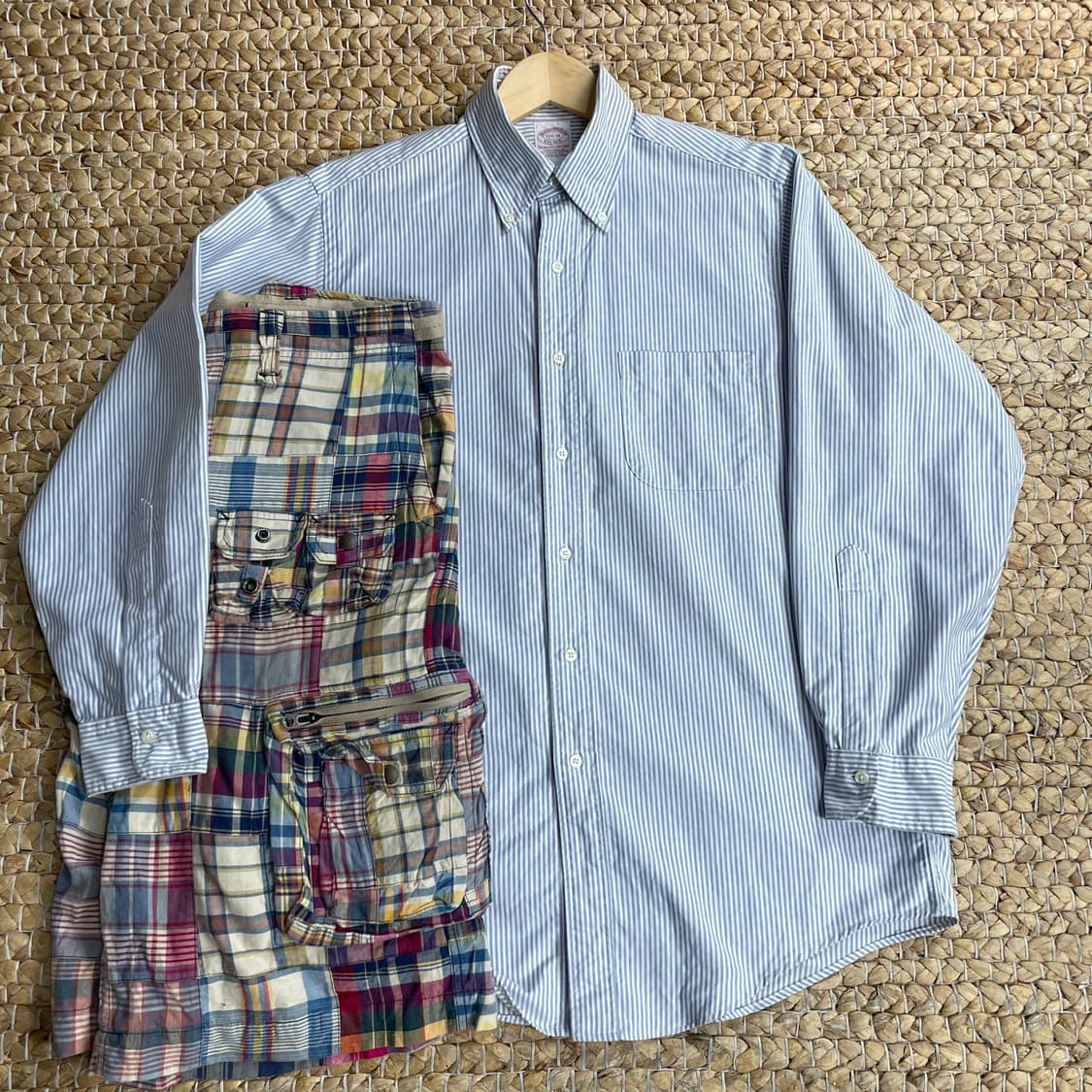 90s USA 브룩스브라더스 옥스퍼드 스트라이프 셔츠 상품이미지1