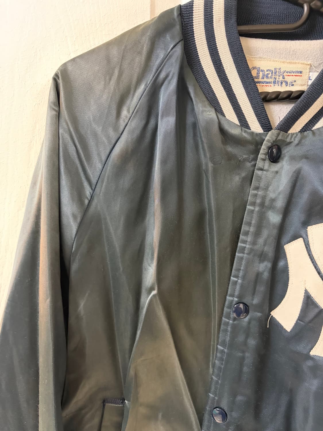 90s 뉴욕양키스 나일론 바시티 자켓 상품이미지4