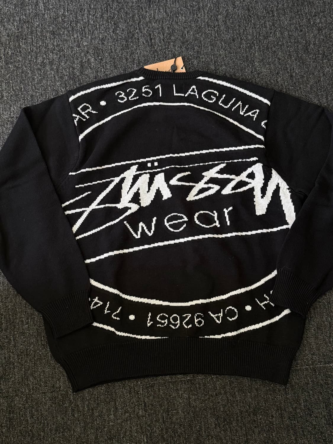 [L] 스투시 피그먼트 다이드 루즈 게이지 스웨터 브라이트 그린 상품이미지1