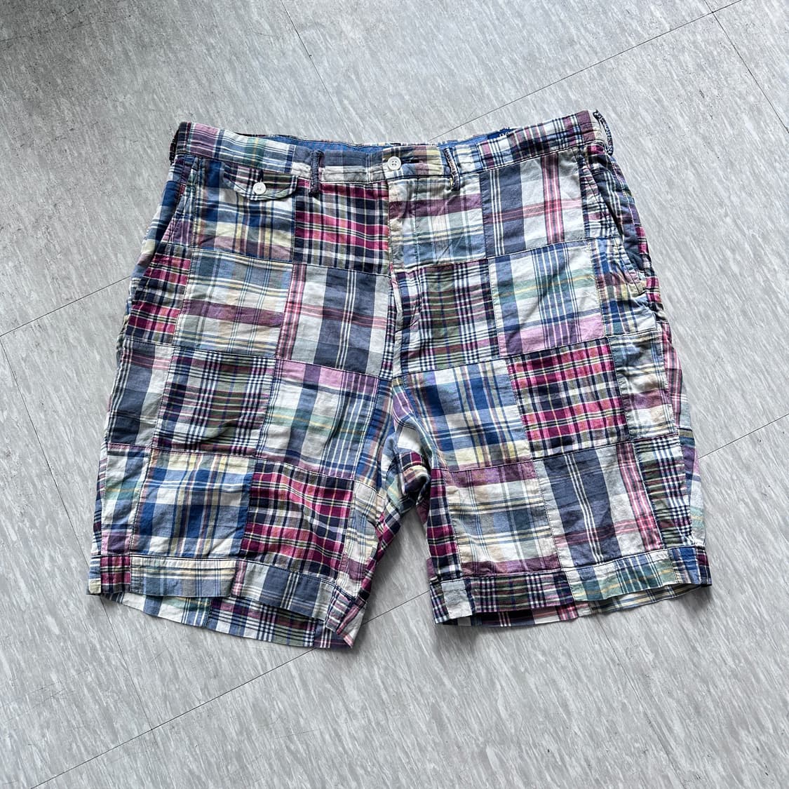 폴로 랄프로렌 마드라스 패치워크 반바지 (38) 상품이미지1