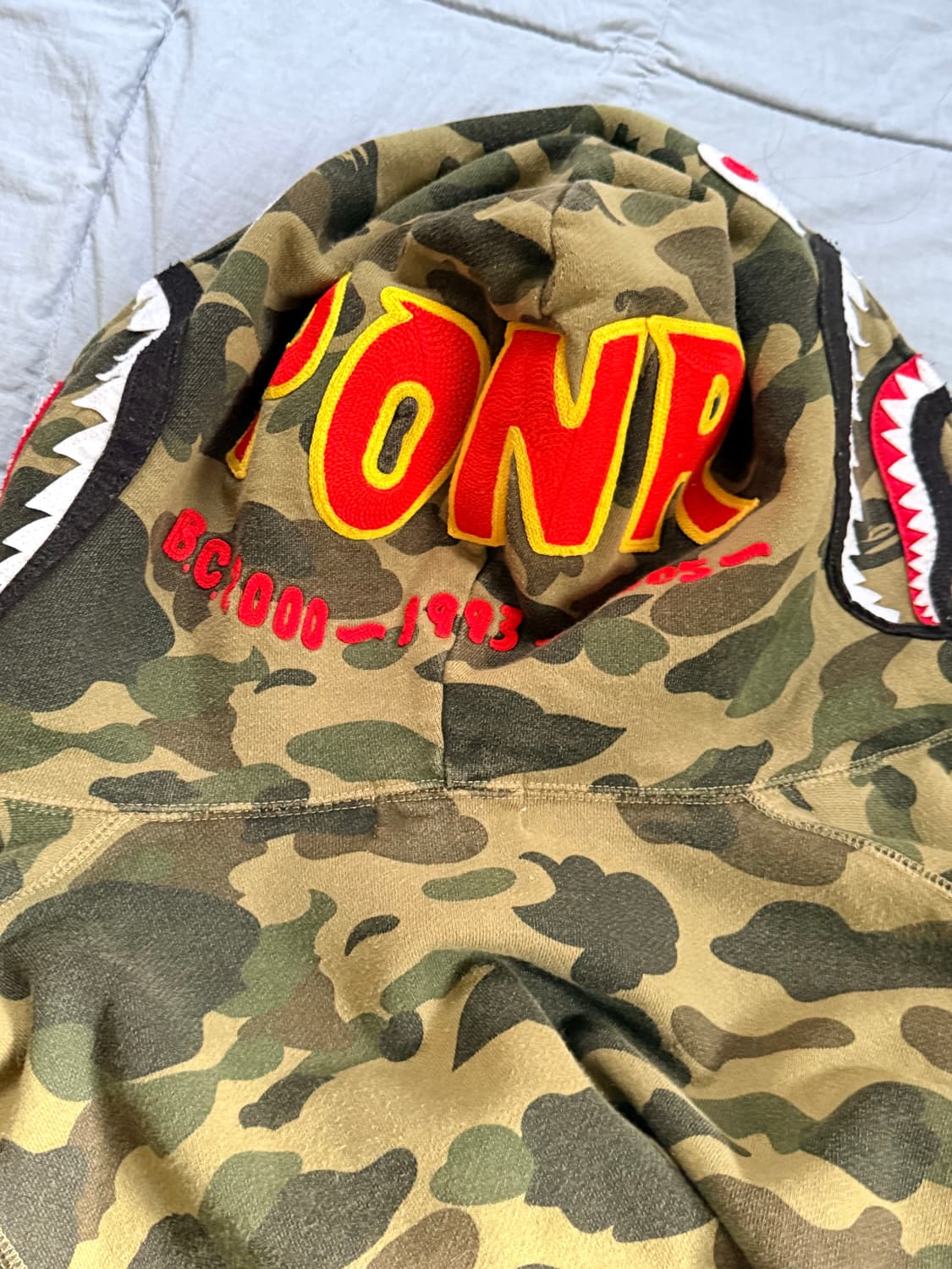 베이프 카모 샤크 후드집업 그린 녹계 M 상품이미지3