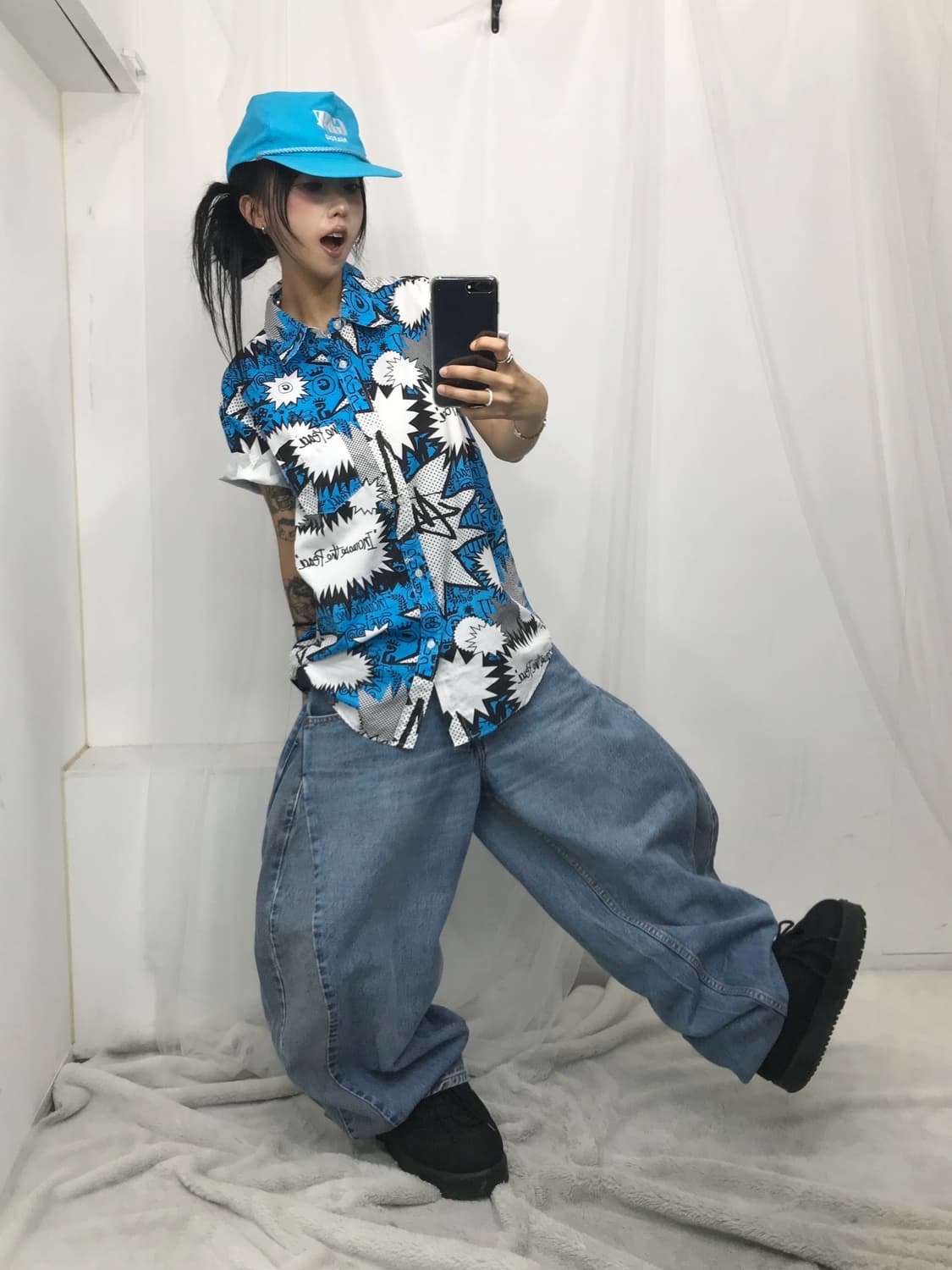 Stussy 00s Multi Pattern Shirt ! 상품이미지4