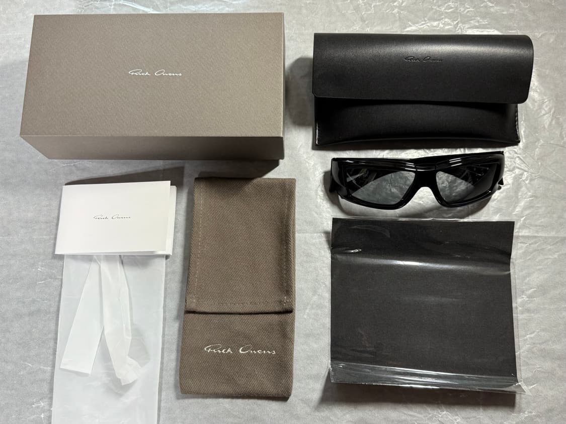 릭오웬스 Rick Rectangular 선글라스 블랙 상품이미지2