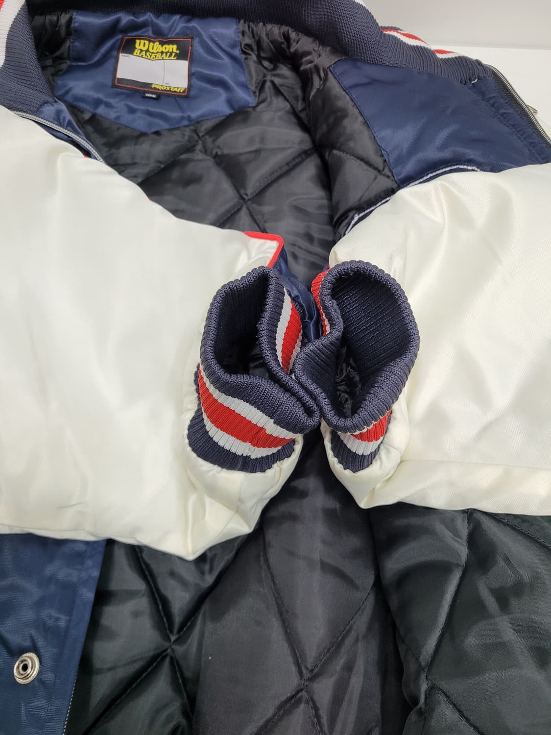 Wilson 윌슨 누빔 내피 야구 점퍼 / 남 105 네이비 
 상품이미지6