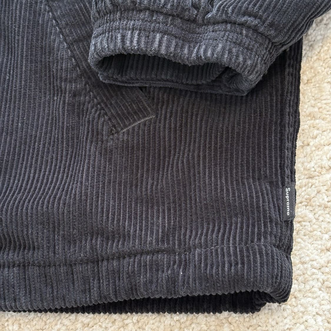 슈프림 x 나이키 아크 코듀로이 후드집업 블랙 상품이미지5