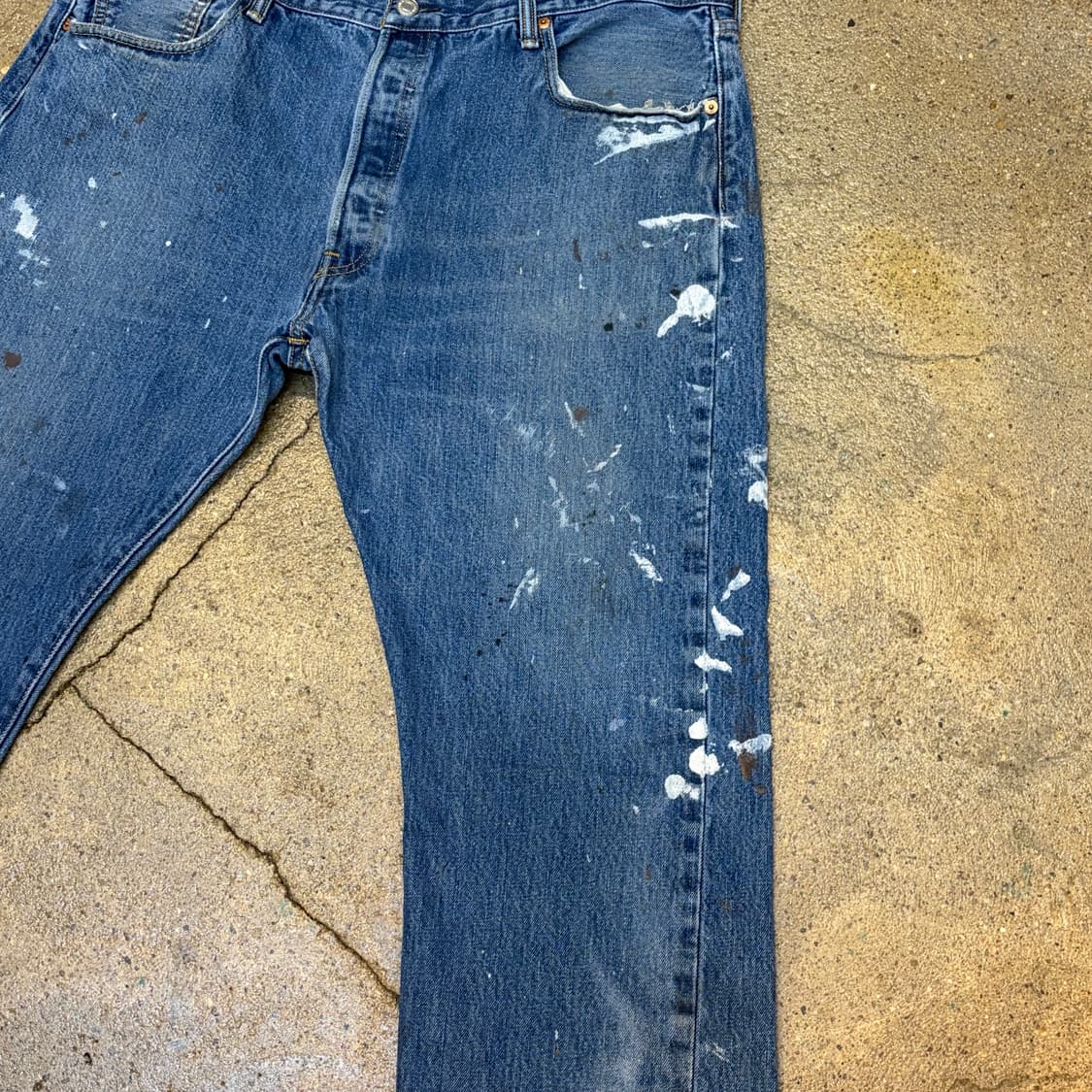 00s USA  빈티지 리바이스 501 페인트 청바지 상품이미지3