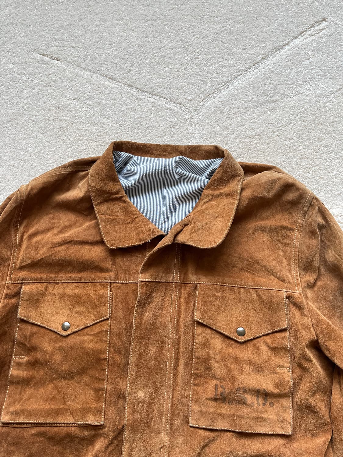 유로 Vera Pelle 스웨이드 레더 자켓 (105) 상품이미지3