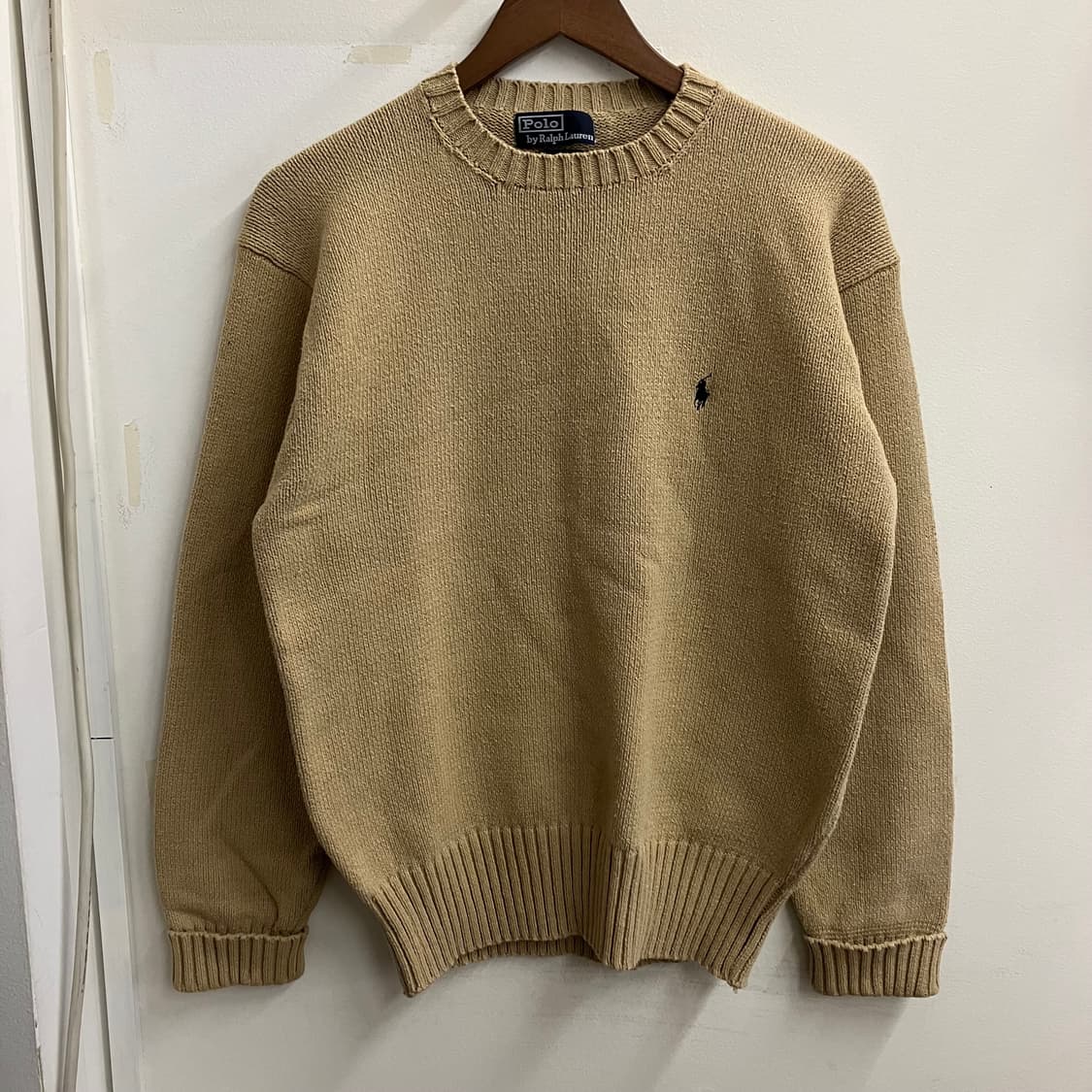 N71 폴로 코튼 니트 베이지 상품이미지1