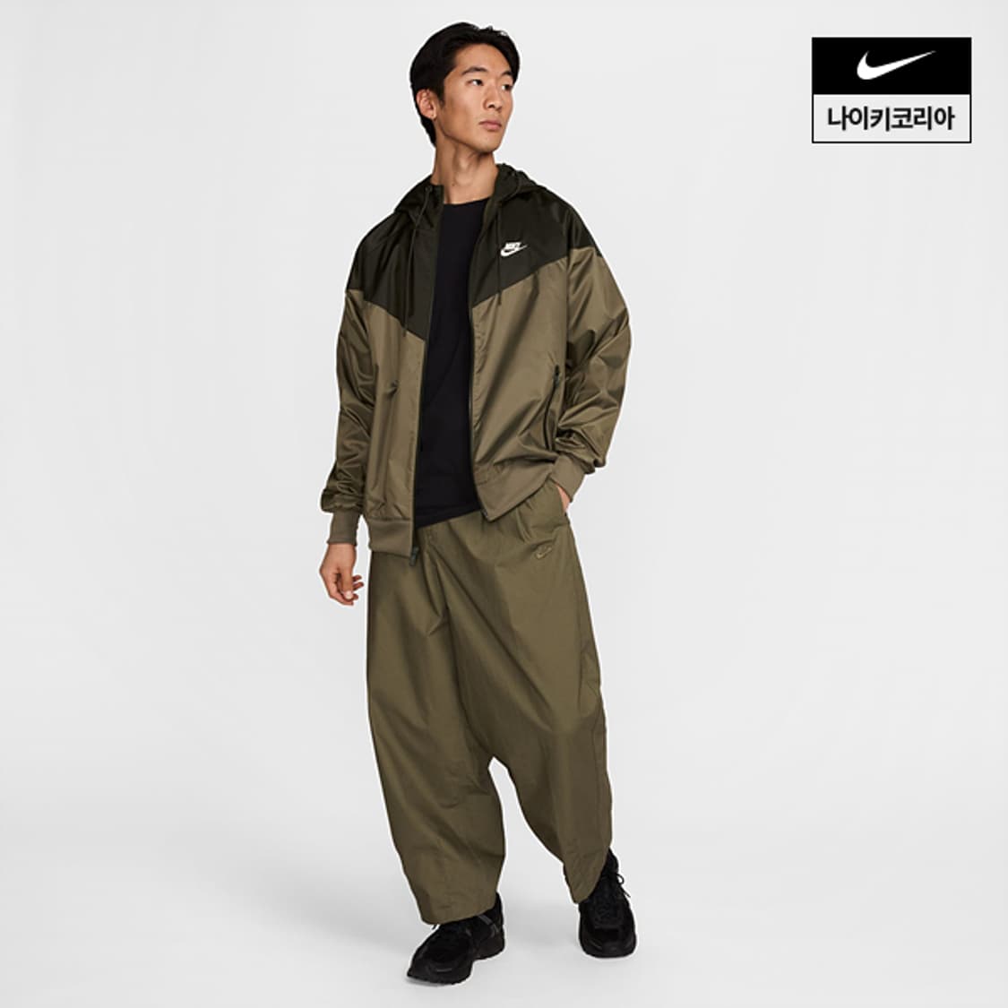 나이키 클럽 벌룬 팬츠 오버핏 올리브 M 상품이미지4