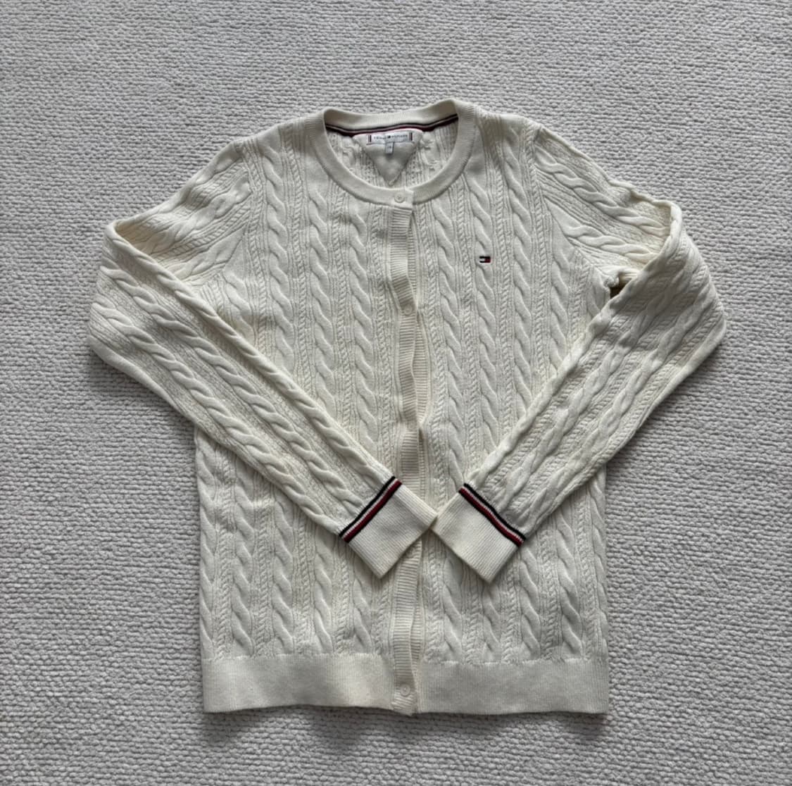 타미힐피거 케이블 꽈배기 니트 가디건 키즈 상품이미지1