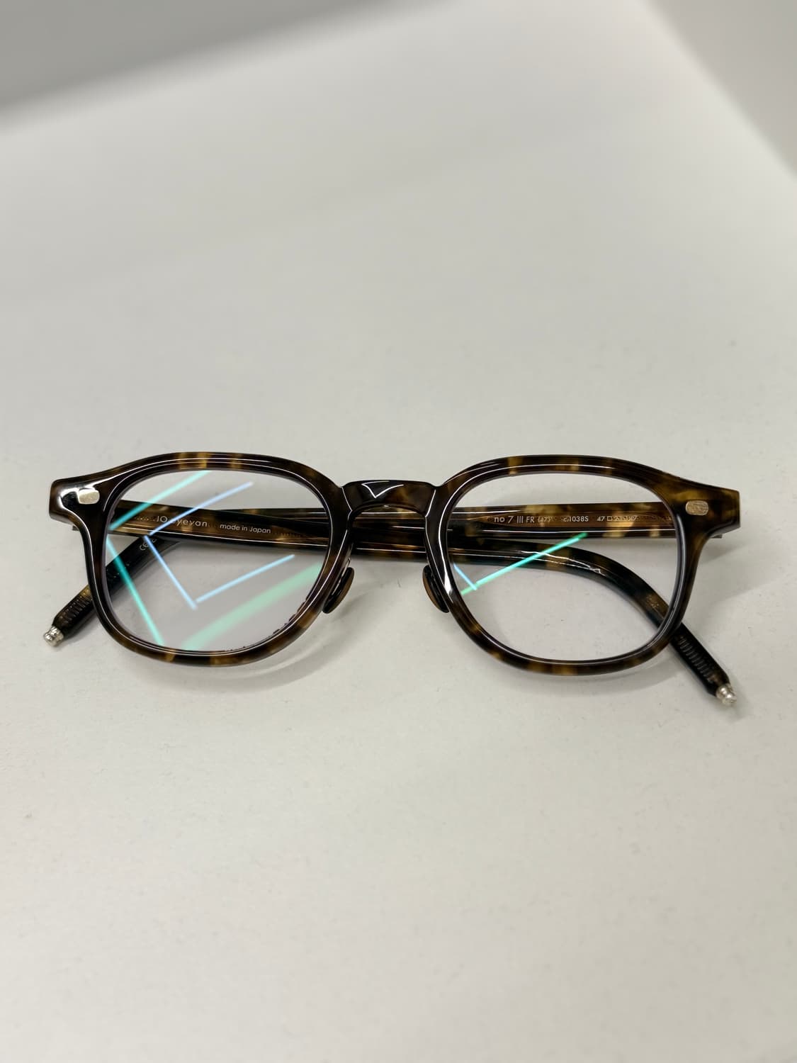 텐아이반 No7 lll FR 1038S 47-23 톨토이즈 스퀘어 안경테 상품이미지1