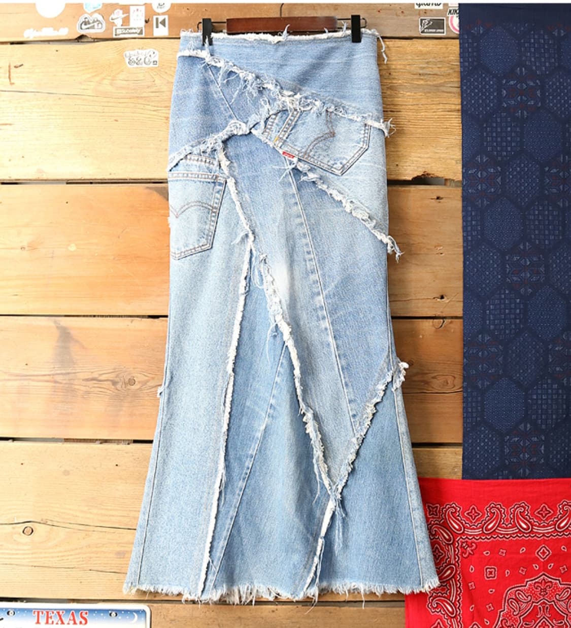 일본판 LEVIS X JUNGLE CAT 빈티지 리메이크 리바이스 스커트 상품이미지1