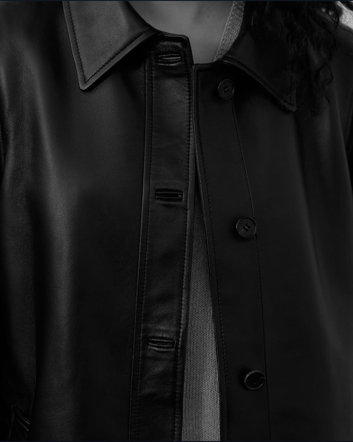 Lfm leather half coat 레더 하프 코트 상품이미지3