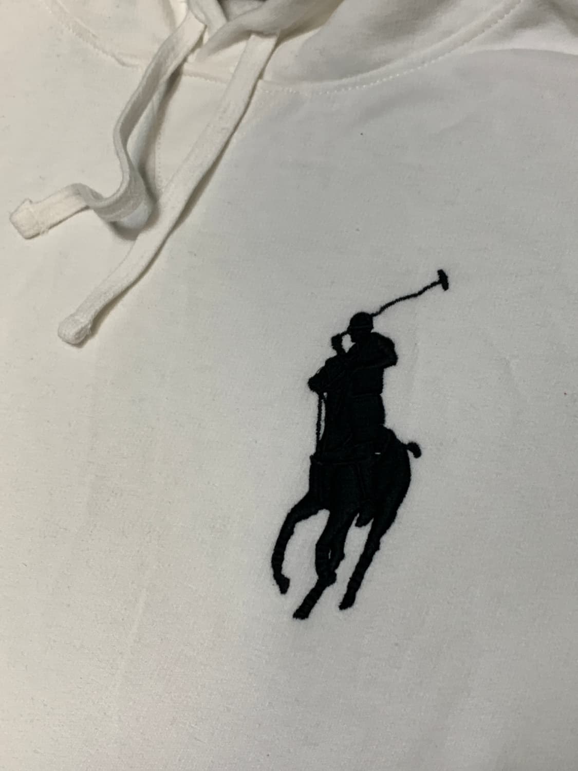 대대장 폴로 랄프로렌 화이트 빅포니 후드티 L 상품이미지5