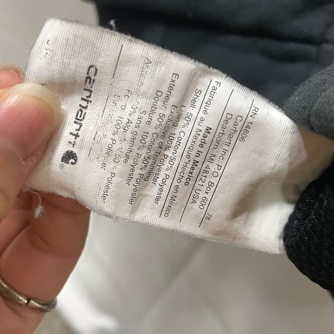 칼하트 그레이 써멀 후드 집업 상품이미지5