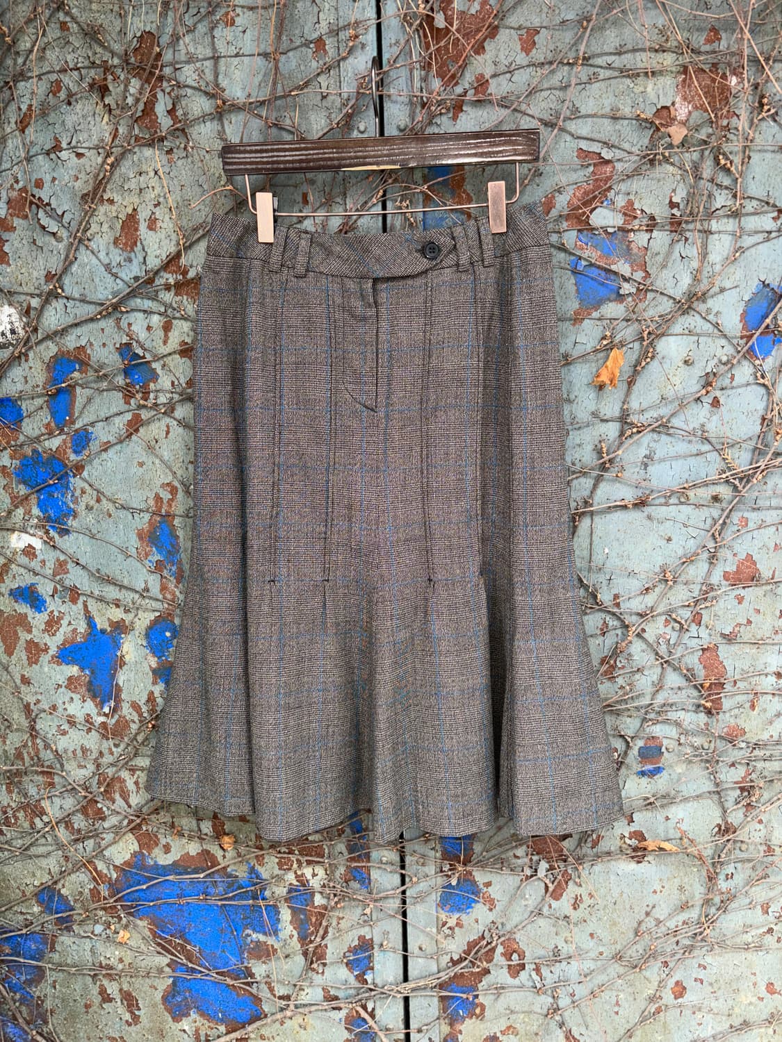 막스마라 체크 플레어 스커트 상품이미지3