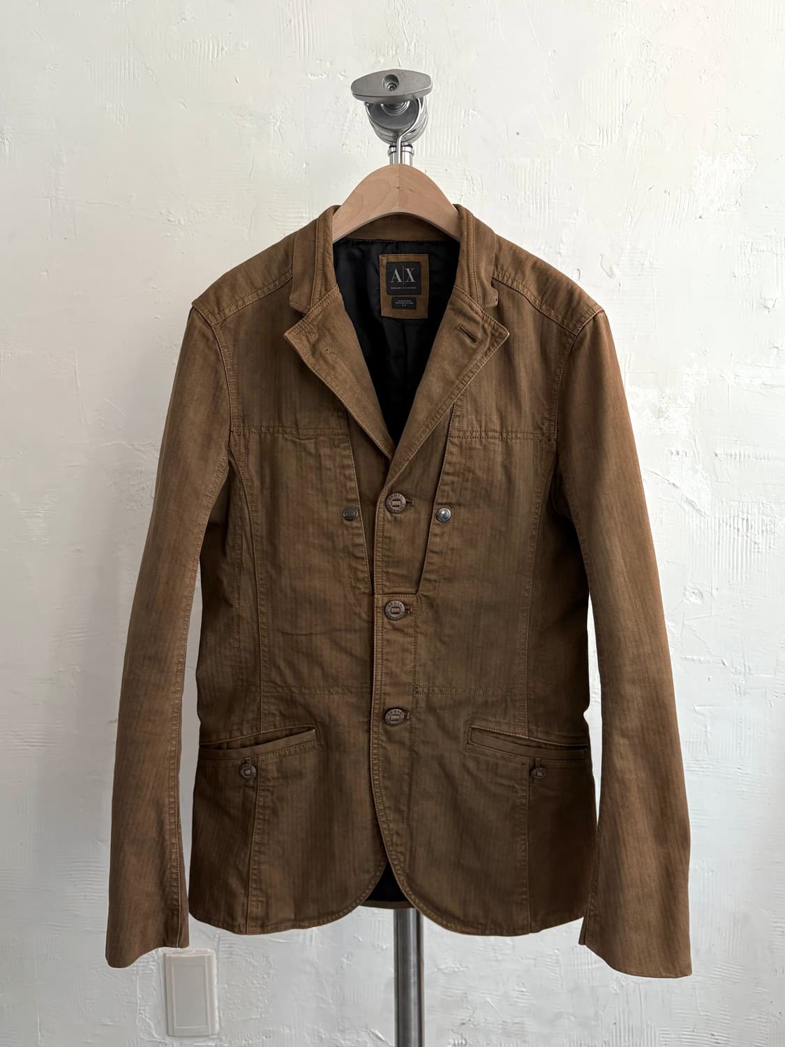 아르마니 익스체인지 브라운 유틸리티 블레이저 자켓 상품이미지1