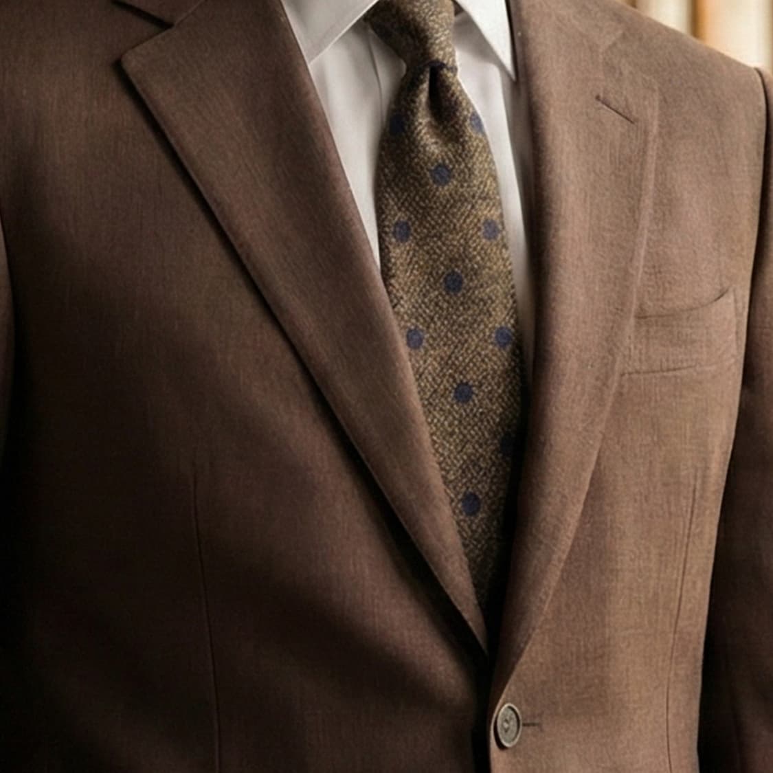 마시모두띠 실크 브라운 도트 슬림 넥타이 7.5cm A+등급 K1752
 상품이미지1