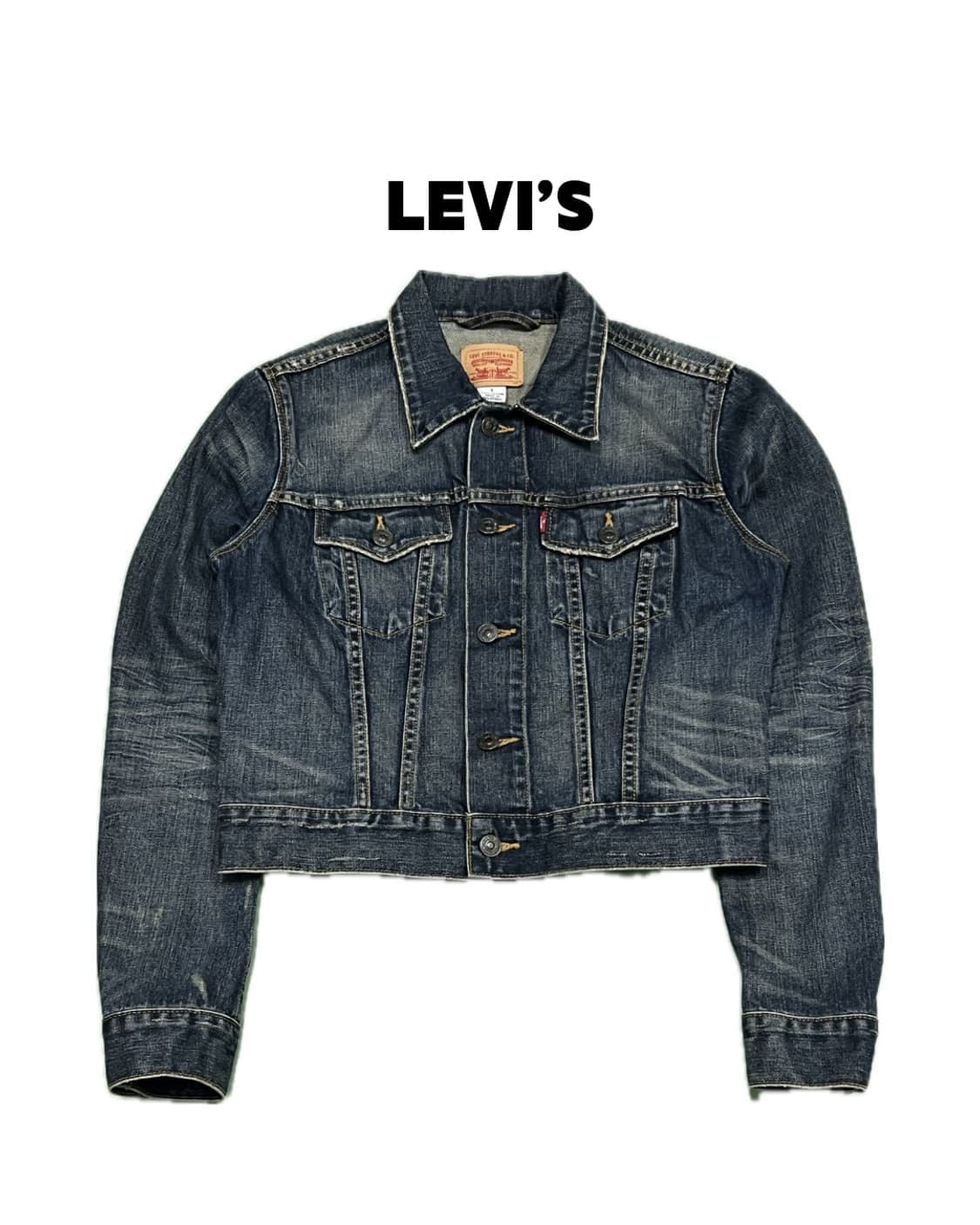 (S) 리바이스 우먼스 트러커 크롭 데님 자켓 상품이미지1