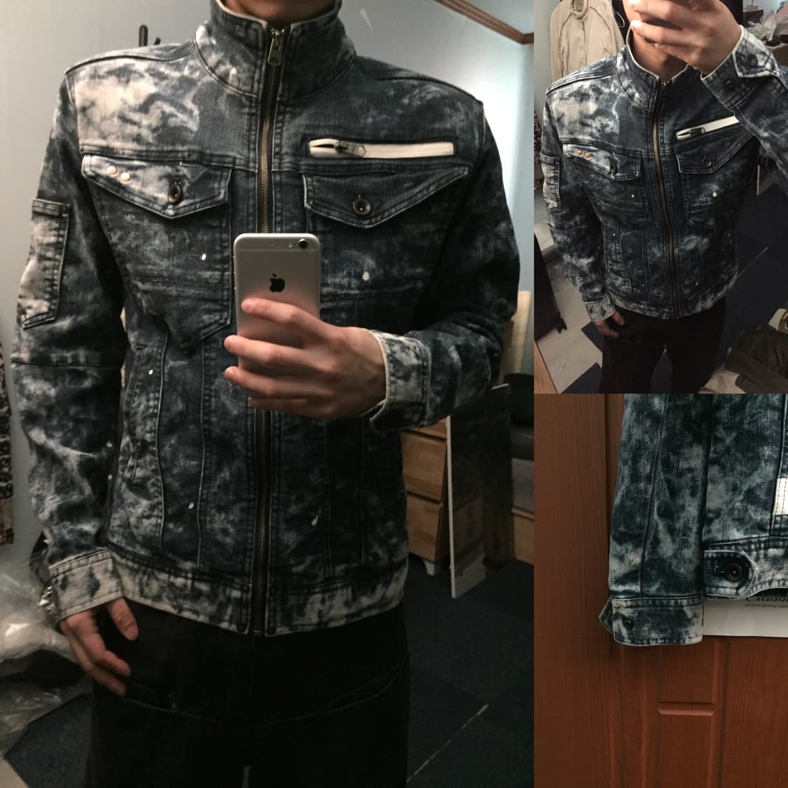 Jawin 타이다이 집업 워크 자켓 상품이미지1