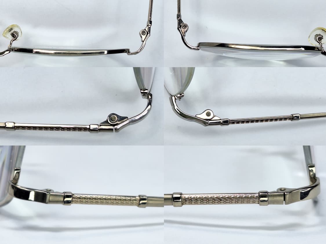 일제 공방 하이엔드 순티타늄 귀금속 세공 화이트골드 K1WG 반무테 안경 상품이미지7