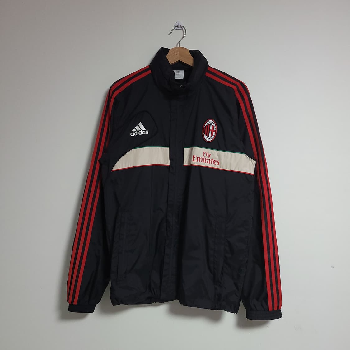 (100) ADIDAS 아디다스 AC밀란 바람막이 자켓 블랙 상품이미지1