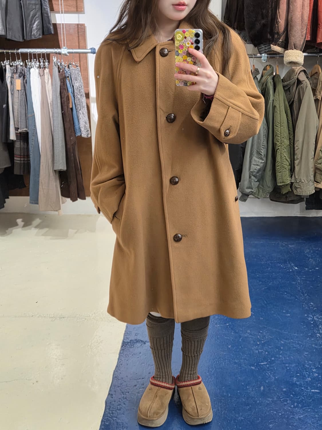 Burberrys 버버리 캐시미어 혼방 우드버튼 코트 상품이미지2