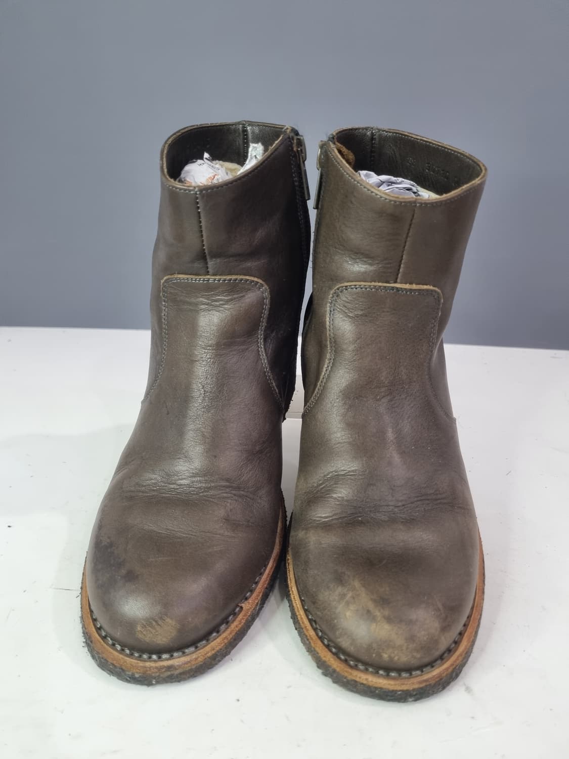 38 아페쎄 빈티지 브라운 털부츠 상품이미지3